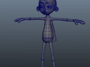 superhero cartoon rigged 3D Model