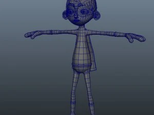 superhero cartoon rigged 3D Model