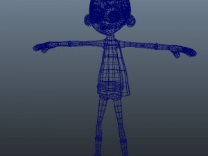 superhero cartoon rigged 3D Model