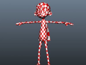 superhero cartoon rigged 3D Model