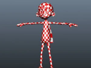 superhero cartoon rigged 3D Model