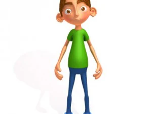 ronnie cartoon guy rigged 3D Model