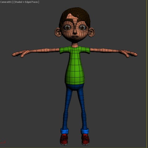 ronnie cartoon guy rigged 3D Model in Cartoon 3DExport
