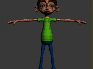 ronnie cartoon guy rigged 3D Model
