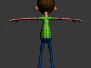 ronnie cartoon guy rigged 3D Model