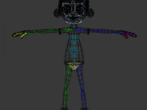 ronnie cartoon guy rigged 3D Model
