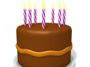 torta di compleanno 03 Modello 3D