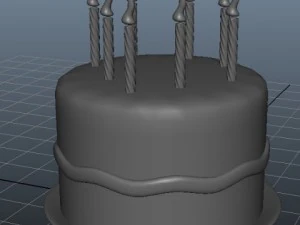 birthday cake 03 3D Model