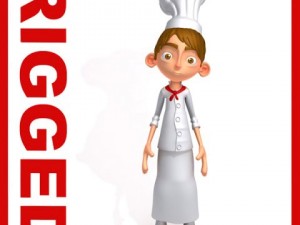 chef cartoon 02 3D-Modell