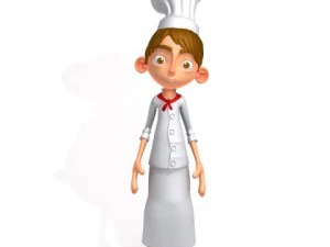 chef cartoon 02 3D Model