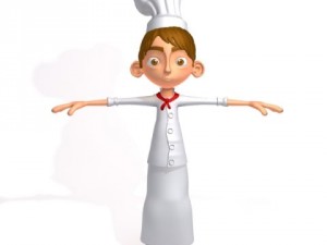 chef cartoon 02 3D Модель