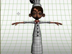 chef cartoon 02 3D Model