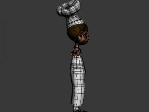 chef cartoon 02 3D Model
