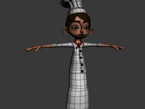 chef cartoon 02 3D Model