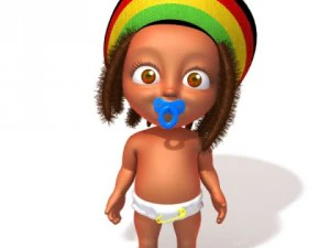 baby jake rastafarian rigged 3D Model