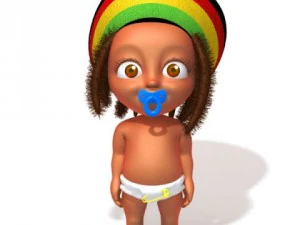 baby jake rastafarian rigged 3D Model