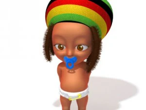 baby jake rastafarian rigged 3D Model