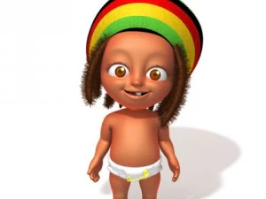 baby jake rastafarian rigged 3D Model