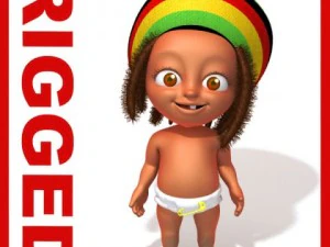 baby jake rastafarian rigged 3D Model