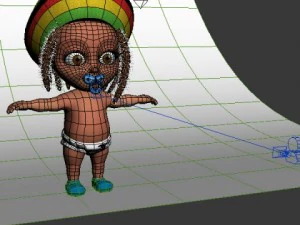baby jake rastafarian rigged 3D Model