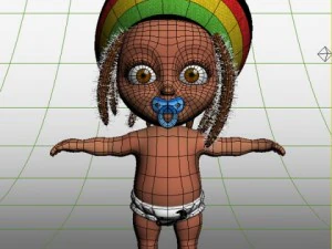 baby jake rastafarian rigged 3D Model
