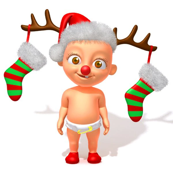 baby jake christmas rigged 3D Model .c4d .max .obj .3ds .fbx .stl .blend
