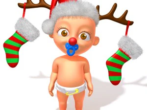 baby jake christmas rigged 3D Model