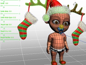 baby jake christmas rigged Model 3D