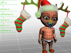 baby jake christmas rigged 3D Model