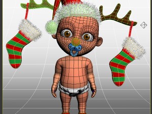 baby jake christmas rigged Model 3D