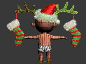 baby jake christmas rigged 3D Model