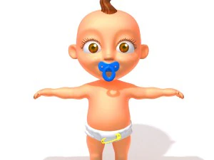 baby jake christmas rigged 3D Model