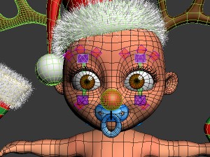 baby jake christmas rigged Model 3D