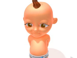 baby jake christmas rigged 3D Model