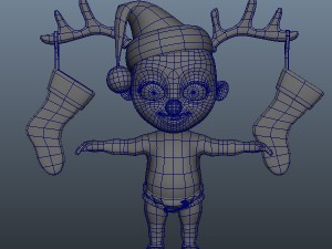 baby jake christmas rigged Model 3D