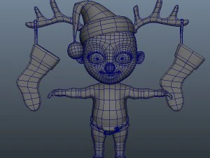 baby jake christmas rigged 3D Model