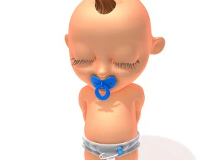 baby jake christmas rigged 3D Model