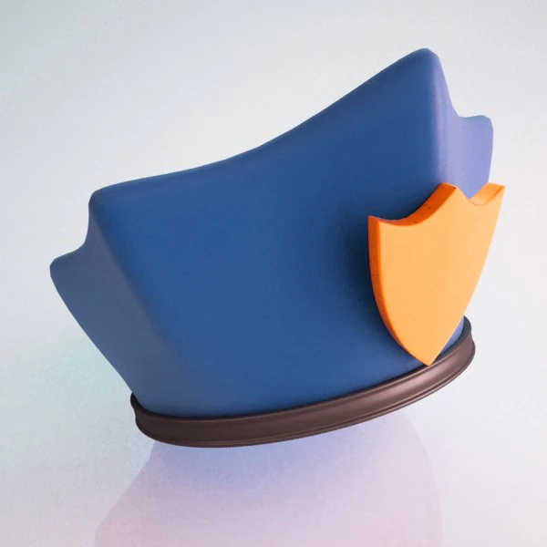 police hat 3D Model .c4d .max .obj .3ds .fbx .stl .blend 