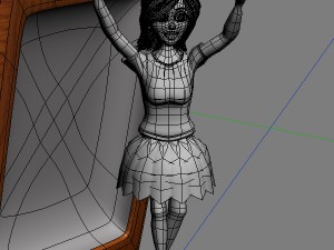 ballerina music box rigged 3Dモデル