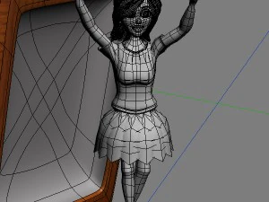 ballerina music box rigged 3D Model