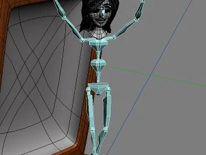 ballerina music box rigged 3D Model