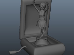 ballerina music box rigged 3Dモデル