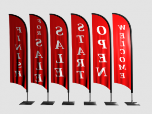 advertising banner flag collection 3D-Modell