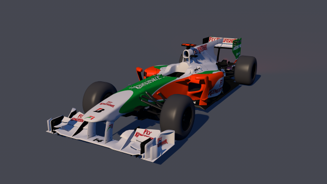 f1 force india  c4d  obj  lwo  mtj 3D Model .c4d .max .obj .3ds .fbx .stl .blend 