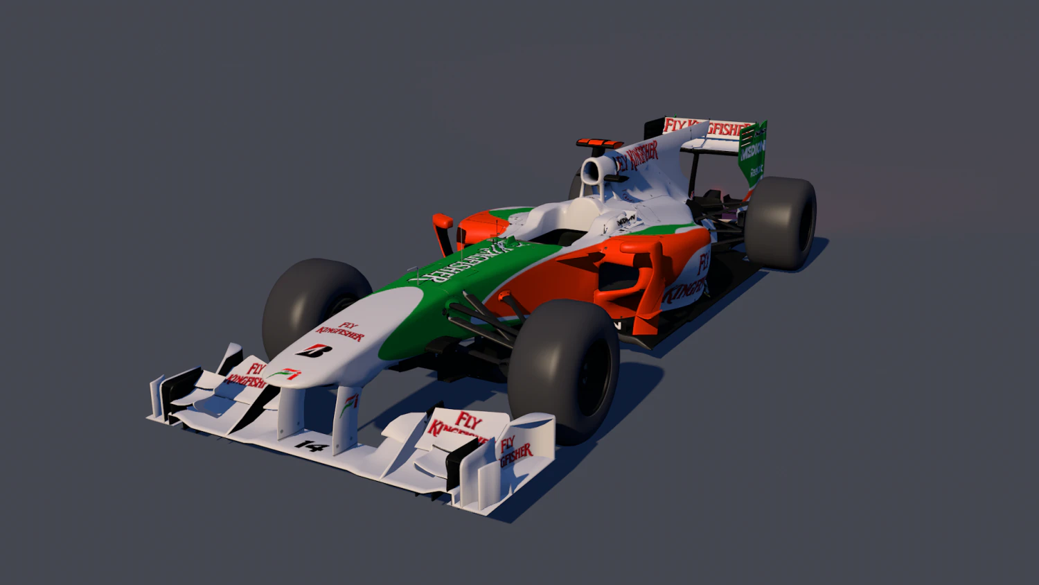 f1 force india  c4d  obj  lwo  mtj 3D Model .c4d .max .obj .3ds .fbx .stl .blend 