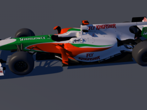 f1 force india  c4d  obj  lwo  mtj 3D Model