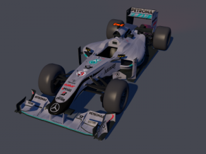 f1 mercedes c4d  obj  lwo  mtj 3D Model