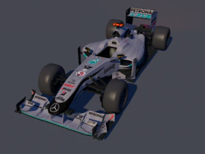 f1 mercedes c4d obj lwo mtj 3D Model
