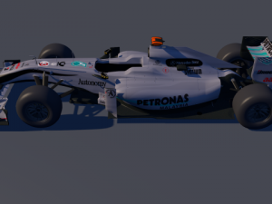 f1 mercedes c4d  obj  lwo  mtj Model 3D
