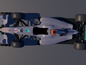 f1 mercedes c4d  obj  lwo  mtj Model 3D